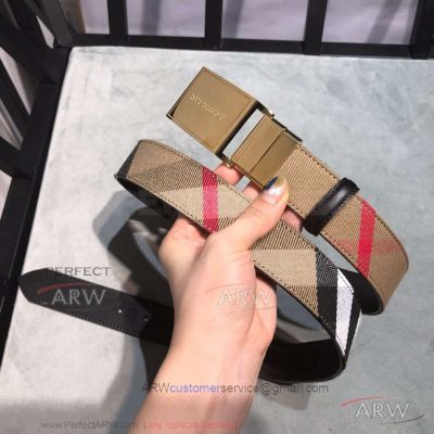 AAA Quality Burberry Reversible Beige Leather Belt 